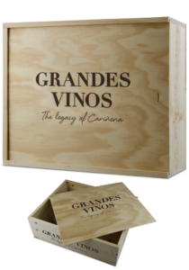 Caja madera 3 botellas Grandes Vinos