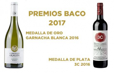 Oro para la Garnacha Blanca y plata para la Cariñena en Baco 2017