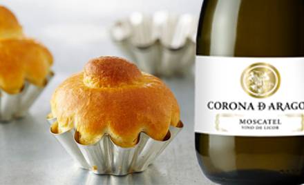 Brioche con Corona de Aragón Moscatel 