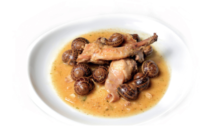 Receta de conejo con caracoles
