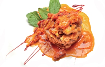 Receta de manitas de cerdo con salsa de almendras