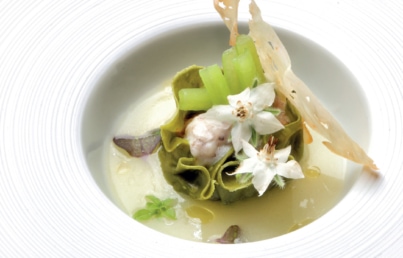 Receta de dim-sum de borraja y ternasco de Aragón